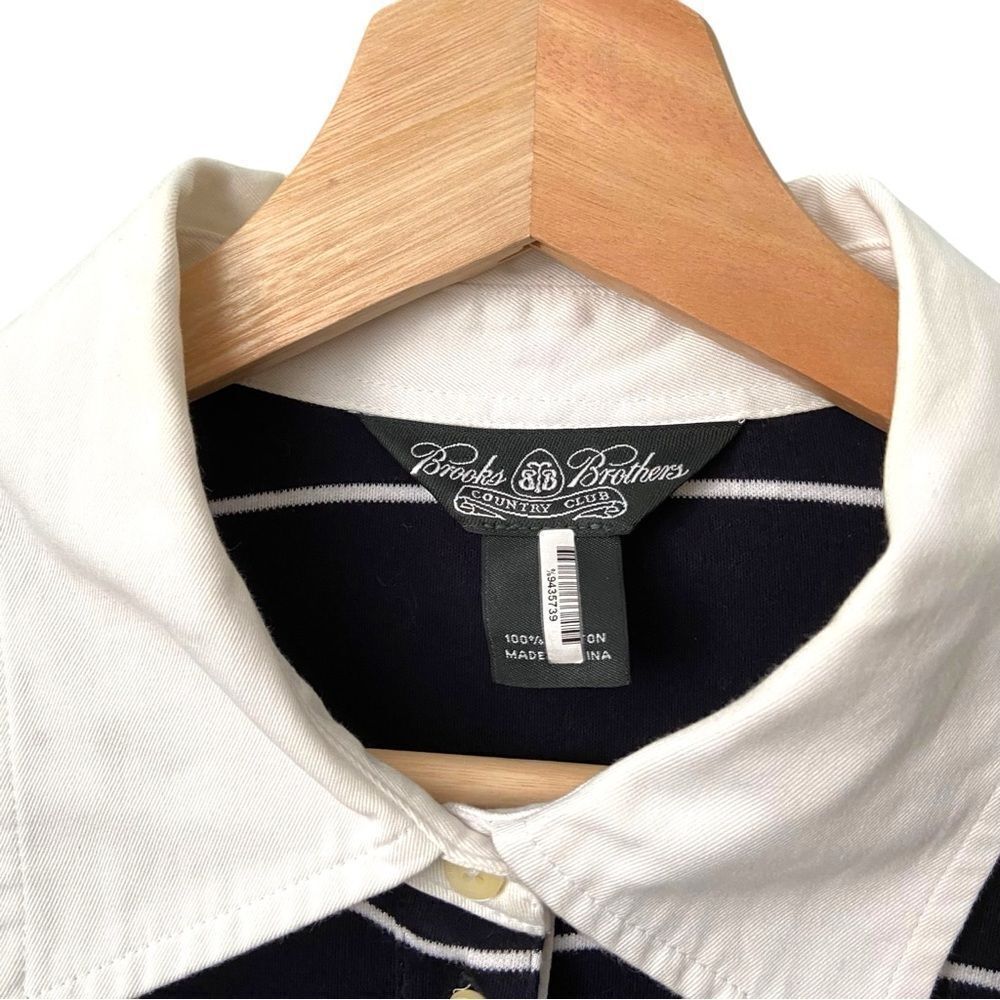 Brooks Brothers Elegant Black and White Striped Dress in Size Large - Picture 7 of 9